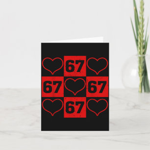 67 Xoxo Süßes Herz Valentinstag 6 7 Sechs Sieben M Karte