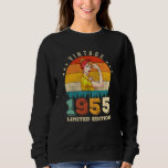 67 Year Old Women Bday 1955 Vintage 67th Birthday Sweatshirt<br><div class="desc">Birthday Design For anyone who's horoscope say difficult & Stubborn But totally worth.Wear it with pride at work,  school gym perfect to pair with shorts,  leggings or jeans for a casual yet trendy Look</div>