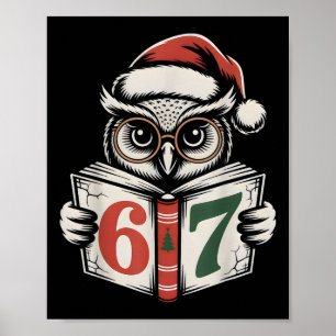 67 Zahl Eule Weihnachten Internet Meme Urlaub Poster