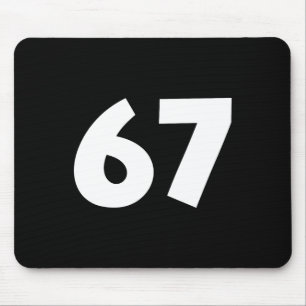 67 Zahl Lustig Six Seven Meme Schule Teenager Kind Mousepad