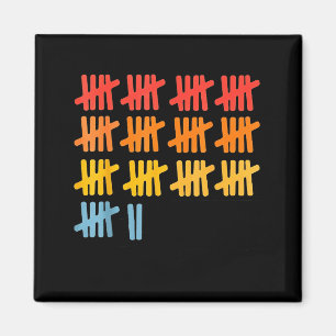 67 Zählender Mathematiklehrer Mathematik 67. Zahl Magnet