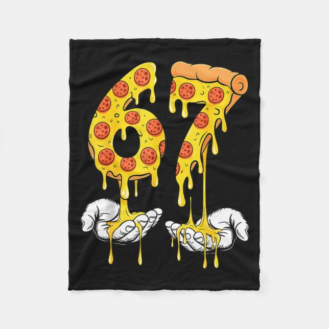 67 Zza Meme Funny Zza Lover  Fleecedecke (Vorderseite)