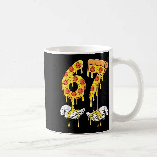 67 Zza Meme Funny Zza Lover  Kaffeetasse (Rechts)