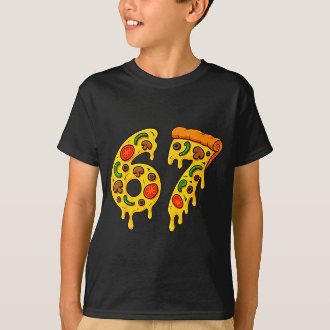 67 Zza Meme Lustig Six Seven Gen Alpha Slang Kinde T-Shirt (Vorderseite)