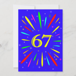 67e anniversaire Fête Invitation Explosion
