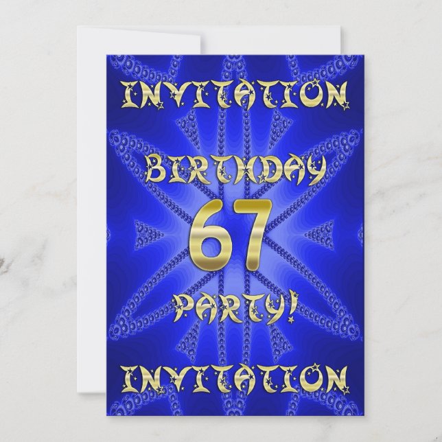 67e invitation à la fête d'anniversaire (Devant)