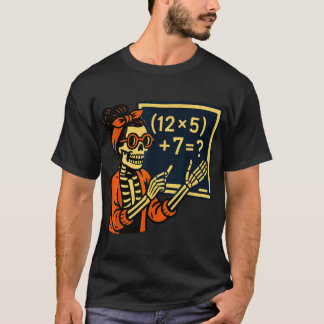 67eacher Halloween-Skelett Si Seven Meme Gehirnver T-Shirt