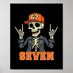 67endy Skelett – 67 Six Seven Halloween 7 Lang Sl Poster