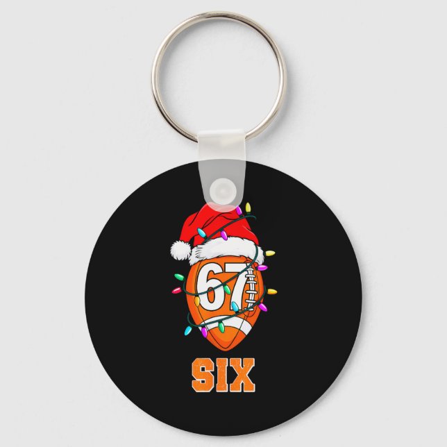 67endy Xmas Football – Six &amp; Seven Matching Co Schlüsselanhänger (Vorderseite)