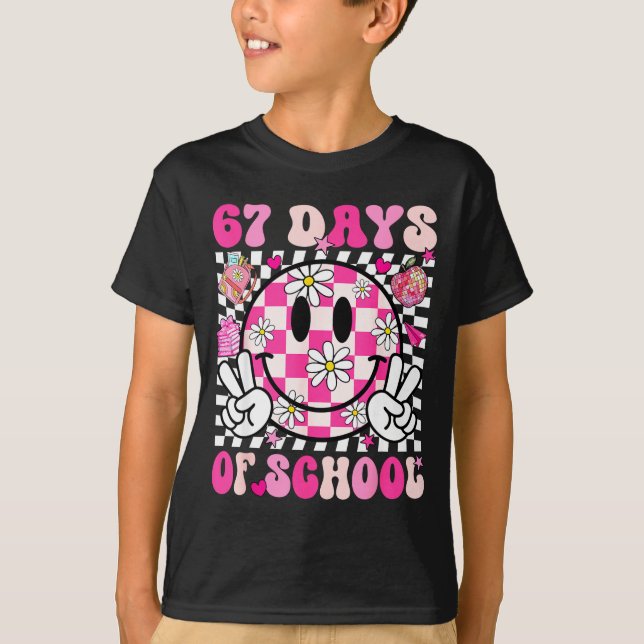 67th Day Of School 67 Days Smarter Teacher Girl Wo T-Shirt (Vorderseite)