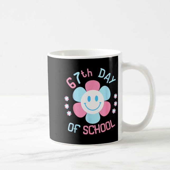 67th Day Of School Funny 100th Of School Students  Kaffeetasse (Rechts)