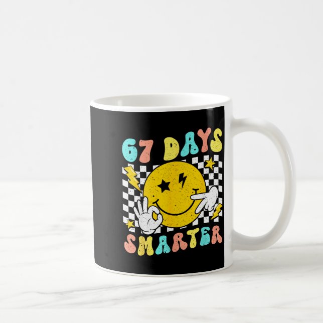 67th Day Of School Shirt 67 Days Smarter Teacher B Kaffeetasse (Rechts)