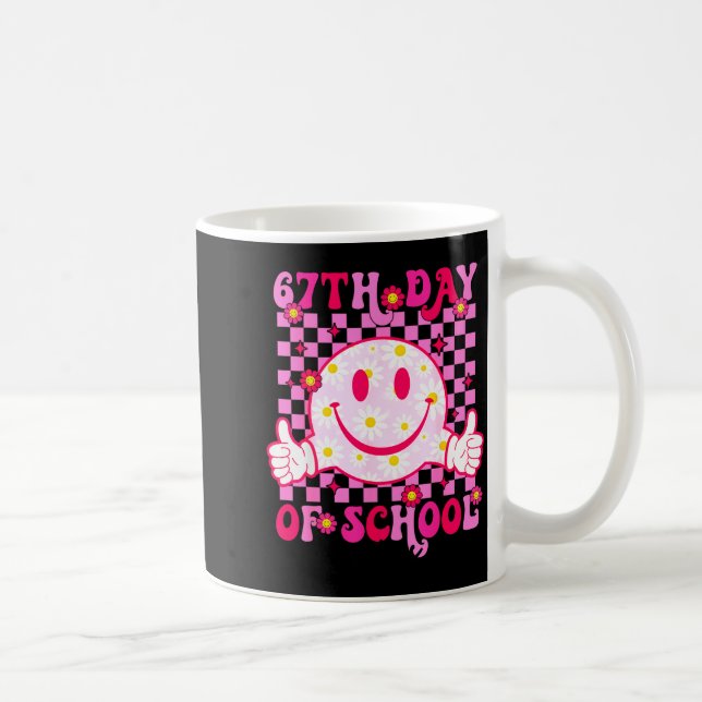 67th Day Of School Vibes 67 Meme Cute Smile Face T Kaffeetasse (Rechts)