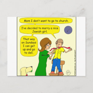 682 heiraten einen jüdischen Mädchen-Cartoon Postkarte