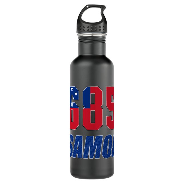 685 Samoa Design Bekleidung Edelstahlflasche (Vorderseite)