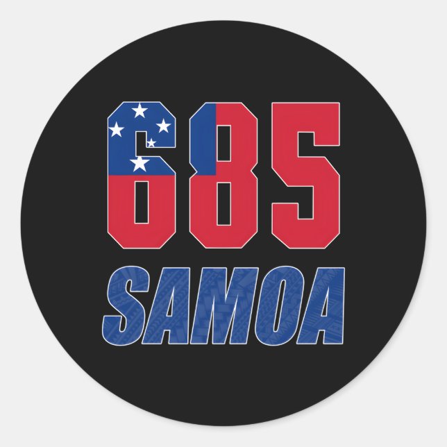 685 Samoa Runder Aufkleber (Vorderseite)