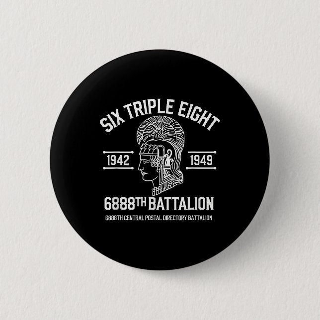 6888. Zentrales Postamt Bataillon 6 Triple Button (Vorderseite)
