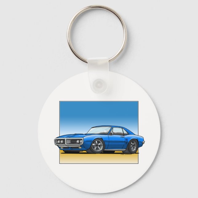 68_Firebird_BLUE Schlüsselanhänger (Vorderseite)