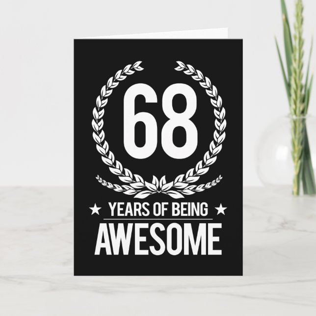 68. Geburtstag (68 Jahre des Seins fantastisch) Karte (Vorderseite)