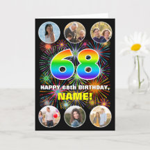 68. Geburtstag: Fun Rainbow #, Individuelle Name &