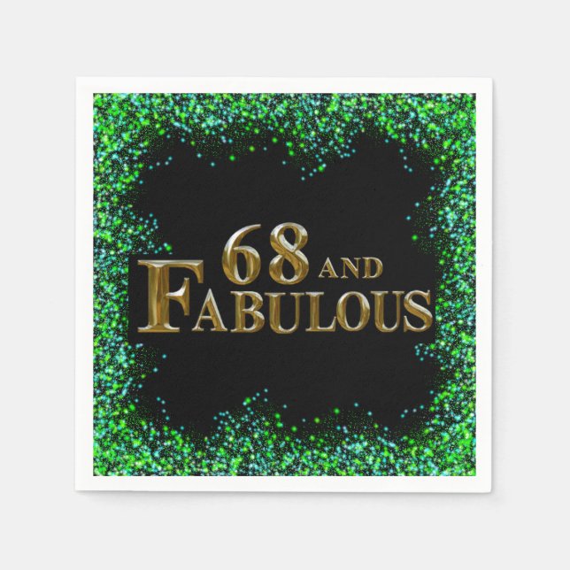 68. Geburtstag Serviette (Vorderseite)