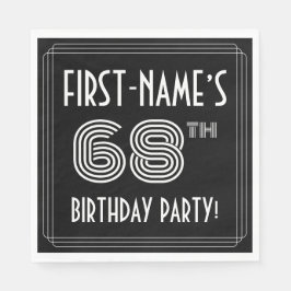 68. Geburtstagsparty: Art-Déco-Stil + Individuelle Serviette