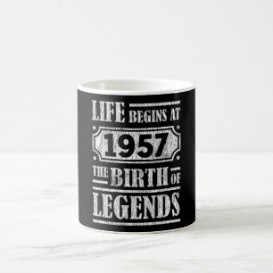 68 Jahre alt 1957 Geburt der Legende 68. Geburtsta Kaffeetasse
