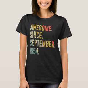 68 Jahre alt Phantastisch seit September 1954 68. T-Shirt