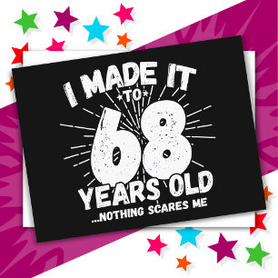68 Jahre alter sarkastischer Meme Lustiger 68. Geb Postkarte