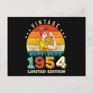 68-jährige Frauen Bday 1954 Vintage 68. Geburtstag Postkarte
