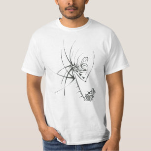 68 Schwarz Weiß Abstrakte Stammes Tattoo Kunst T-Shirt