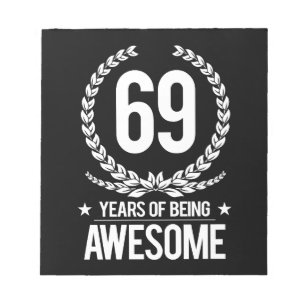 69. Geburtstag (69 Jahre des Seins fantastisch) Notizblock