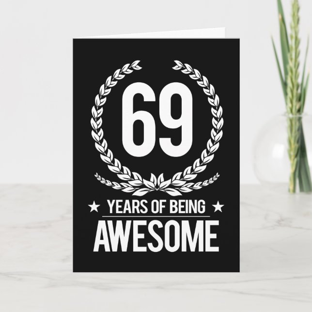 69. Geburtstag (69 Jahre Phantastisch) Karte (Vorderseite)