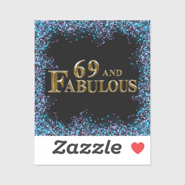 69. Geburtstag Aufkleber (Blatt)