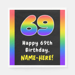69. Geburtstag: Rainbow Spectrum # 69, Individuell Serviette