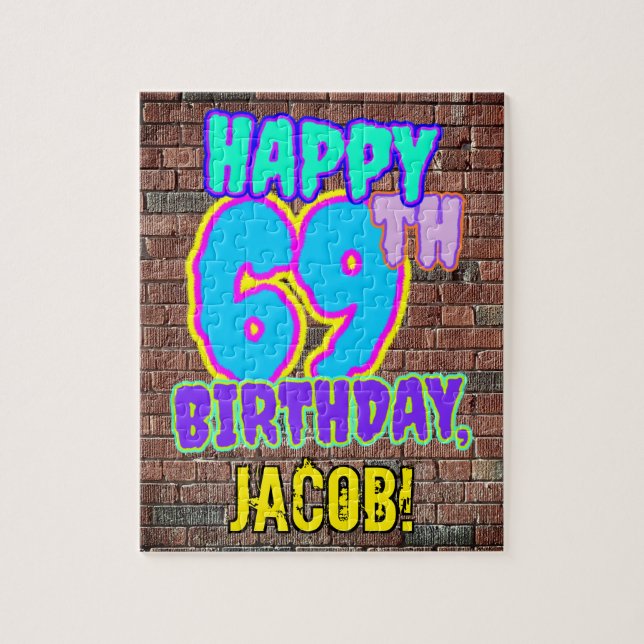69. Geburtstag ~ Spaß, Urban Graffiti Inspiriert L (Vertikal)