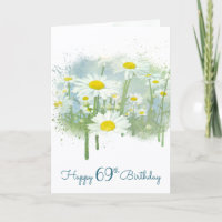 69. Geburtstag Weißer Gänseblümchen-Garten