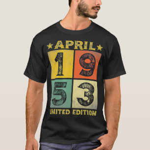 69. Geburtstagsdekorationen April 1953 Männer Frau T-Shirt
