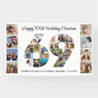 69. Geburtstagsfeier Nummer 69 Fotocollage