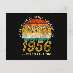 69 Jahre alt 1956 Retro Phantastisch 69. Geburtsta Postkarte