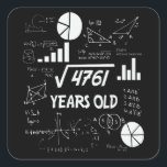 69 Jahre alter Tag Mathe Lehrer 69. Geburtstagsges Quadratischer Aufkleber<br><div class="desc">Birthday Design Für alle,  die das Horoskop sagen schwierig & Stubborn Aber ganz wert.Tragen Sie es mit Stolz auf die Arbeit,  Schule Gymnastik perfekt,  um mit Shorts,  Leggings oder Jeans für einen lässigen und trendigen Look zu verbinden</div>