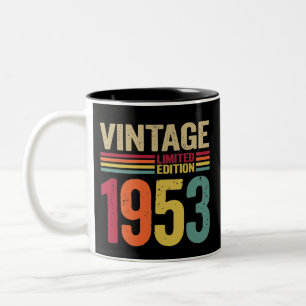69-jährige Geschenke Vintag 1953-69 Geburtstagsges Zweifarbige Tasse
