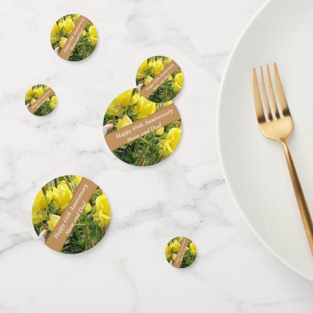 69. Jubiläum Editable Abend Primrose Konfetti (Gruppe)