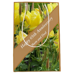 69. Jubiläum Editable Abend Primrose Mittlere Geschenktüte