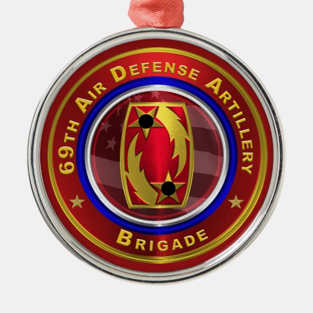 69. Luftverteidigungsartillerie Weihnachten Ornament Aus Metall (Vorne)