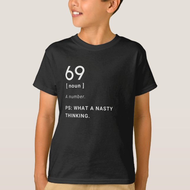69 lustige Definition T-Shirt (Vorderseite)