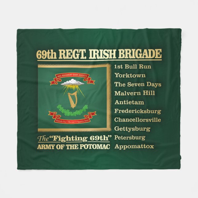 69. Regiment, Irish Brigade (BH) Fleecedecke (Vorderseite (Horizontal))