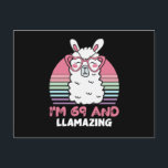 69th Birthday Llamazing Llama 69 Year Old Birthday Postkarte<br><div class="desc">Retro Vintage Style Birthday Gift Design Perfect To Pair With Shorts,  Leggings Or Jeans For A Casual Yet Trendy Look. Humorous Funny Humor Birthday Gift Outfit For Family Member,  Loved One Or Yourself. Matches Loads Of Clothes. GET YOURS TODAY!</div>