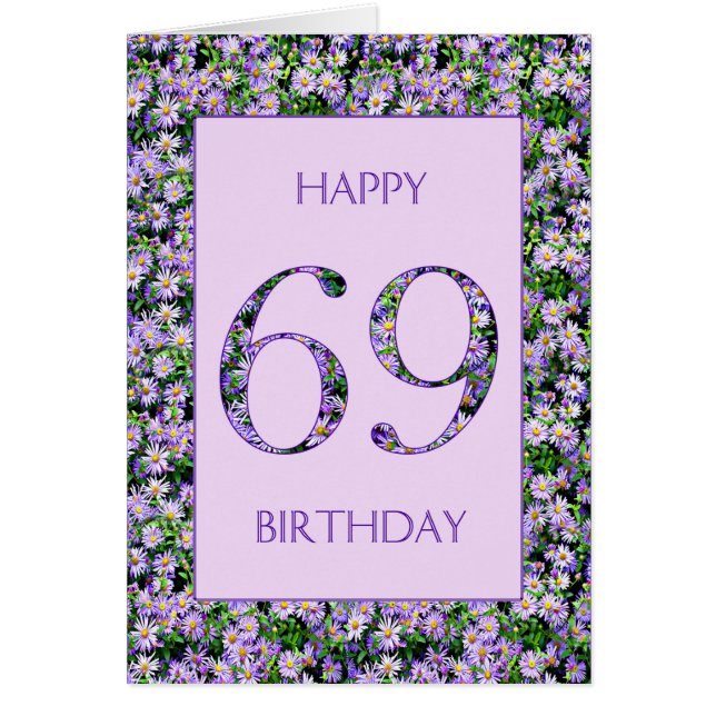 69th Birthday Purple Daisies (Vorne)