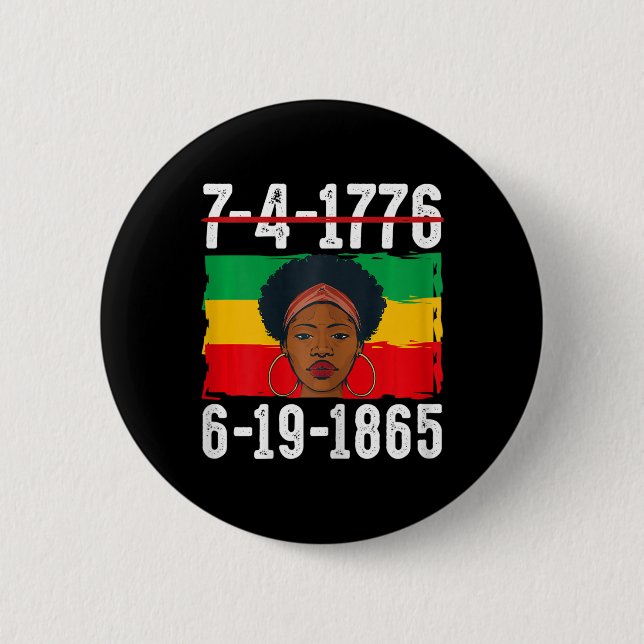 6-19-1865 Monat der schwarzen Geschichte Afrikas Button (Vorderseite)